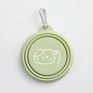 Collapsible Pet Travel Bowl - Portable Dog & Cat Water & Food Bowl with Carabiner Clip, 350ml, Food-Grade TPE