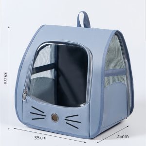 AirFlow Cat Backpack – Breathable Mesh Carrier for Cats & Small Pets (Blue)