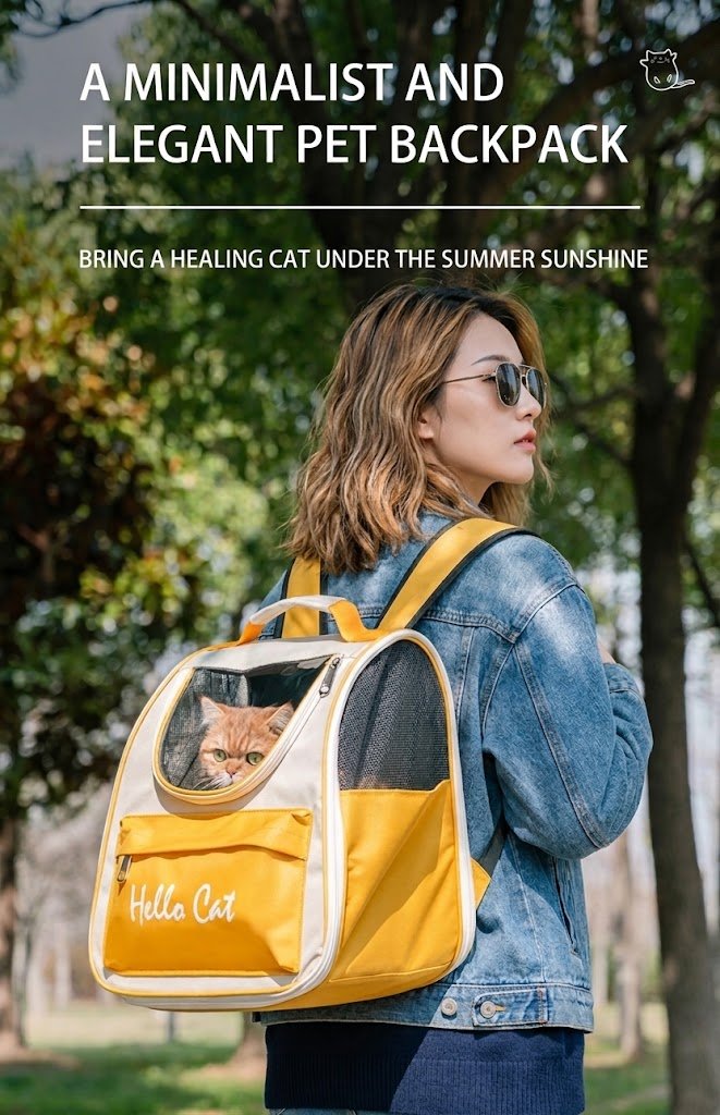 Hello Cat Backpack lifestyle