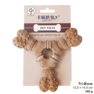 Tri-Bone Dog Chew Toy – Durable Teeth Cleaning Chew for Small & Medium Dogs