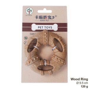 Wood Ring Dog Chew Toy – Durable Teeth Cleaning Chew for Small & Medium Dogs