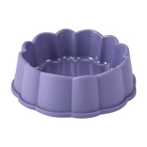 Petal-Shaped Anti-Tip Pet Bowl – Purple