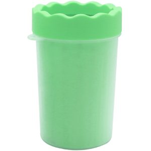 Silicone Paw Cleaner Cup - Gentle Groaming & Drying Bowl for Dog and Cat Feet – Light Green