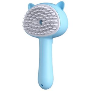 One-Click Self-Cleaning Spray Grooming Comb - Water-Spray Deshedding Brush - Blue