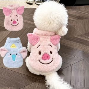 Cartoon Print Pet Vest – Pink Piglet