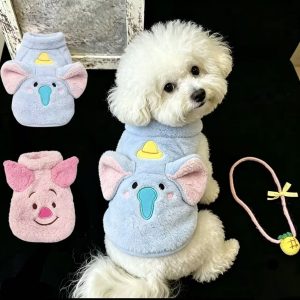 Cartoon Print Pet Vest – Blue Little Elephant