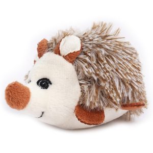 Sound-Enabled Hedgehog Cat Toy - Squeaky Self-Play Teaser for Kittens & Cats – Brown