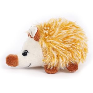 Sound-Enabled Hedgehog Cat Toy - Squeaky Self-Play Teaser for Kittens & Cats - Sunny Yellow