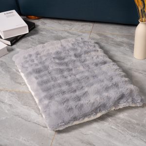 Plush Pet Cushion Mat – Gray