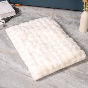 Plush Pet Cushion Mat – Off-White