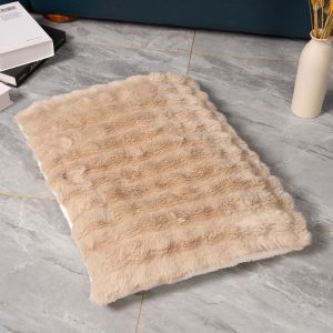 Plush Pet Cushion Mat – Light Brown