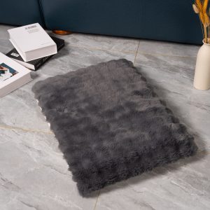 Plush Pet Cushion Mat – Deep Black