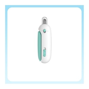 Guarded Push-Button Pet Nail Clipper - Safe Quick-Trim Design for Cats & Small Dogs - Blue