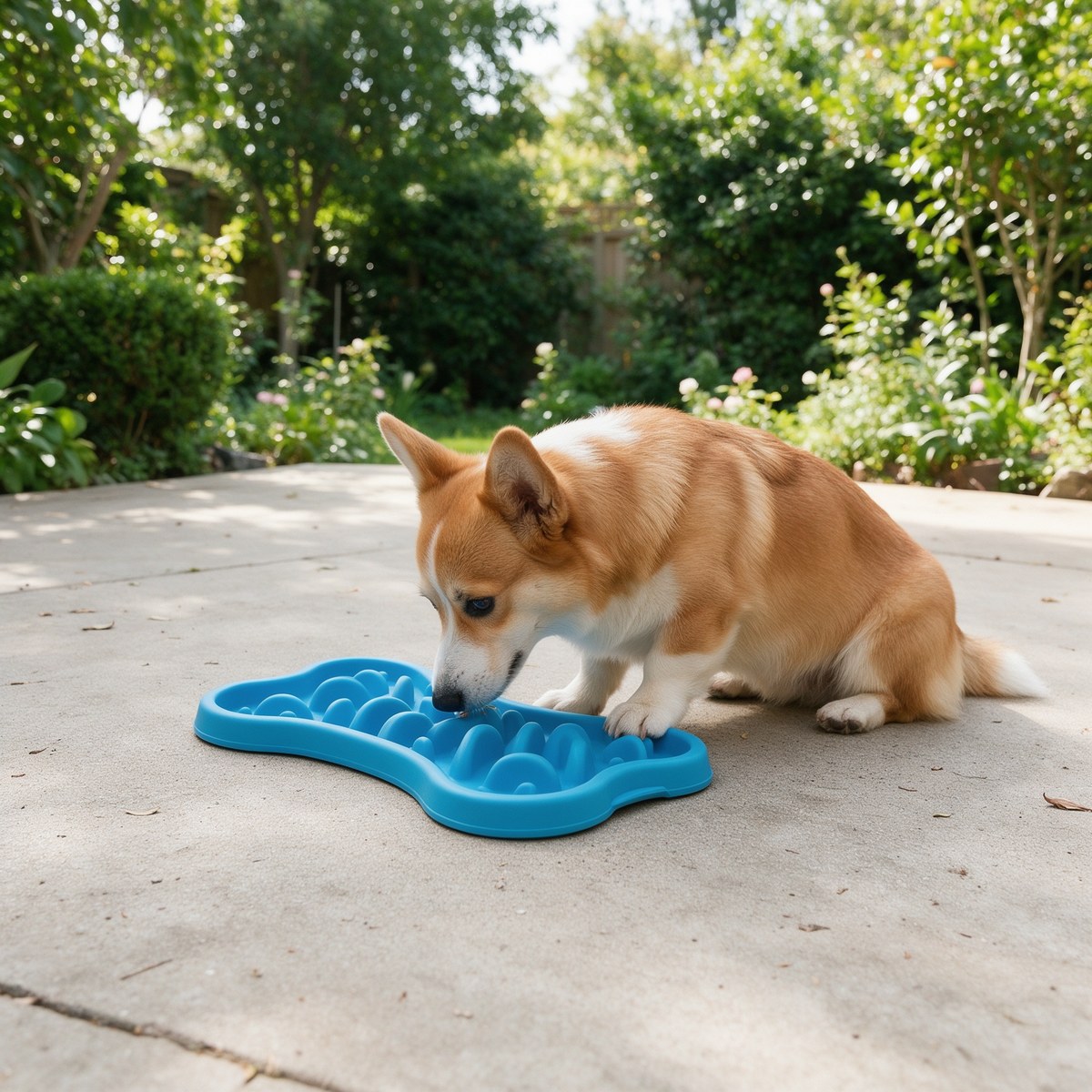 Silicone Slow-Feeder Licking Mat - Suction-Cup Slow Eating Pad for Dogs and Cats