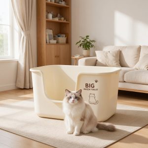 Disposable Foldable Cat Litter Box - Leak-Proof PP Travel Litter Tray