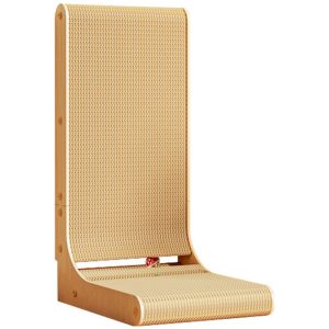 Vertical L-Shaped Wall-Mount Cat Scratcher - Space-Saving Floor Protector