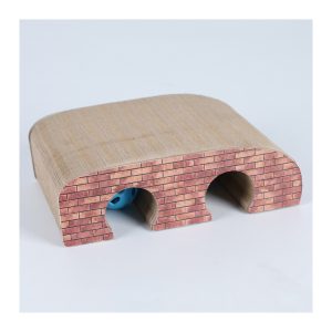Accordion-Fold Corrugated Cat Scratcher - Space-Saving, Non-Shedding Kraft Cardboard