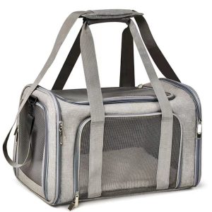Pet Travel Carrier Bag – Gray