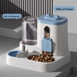 2-in-1 Automatic Cat Feeder & Water Dispenser – Whale Design