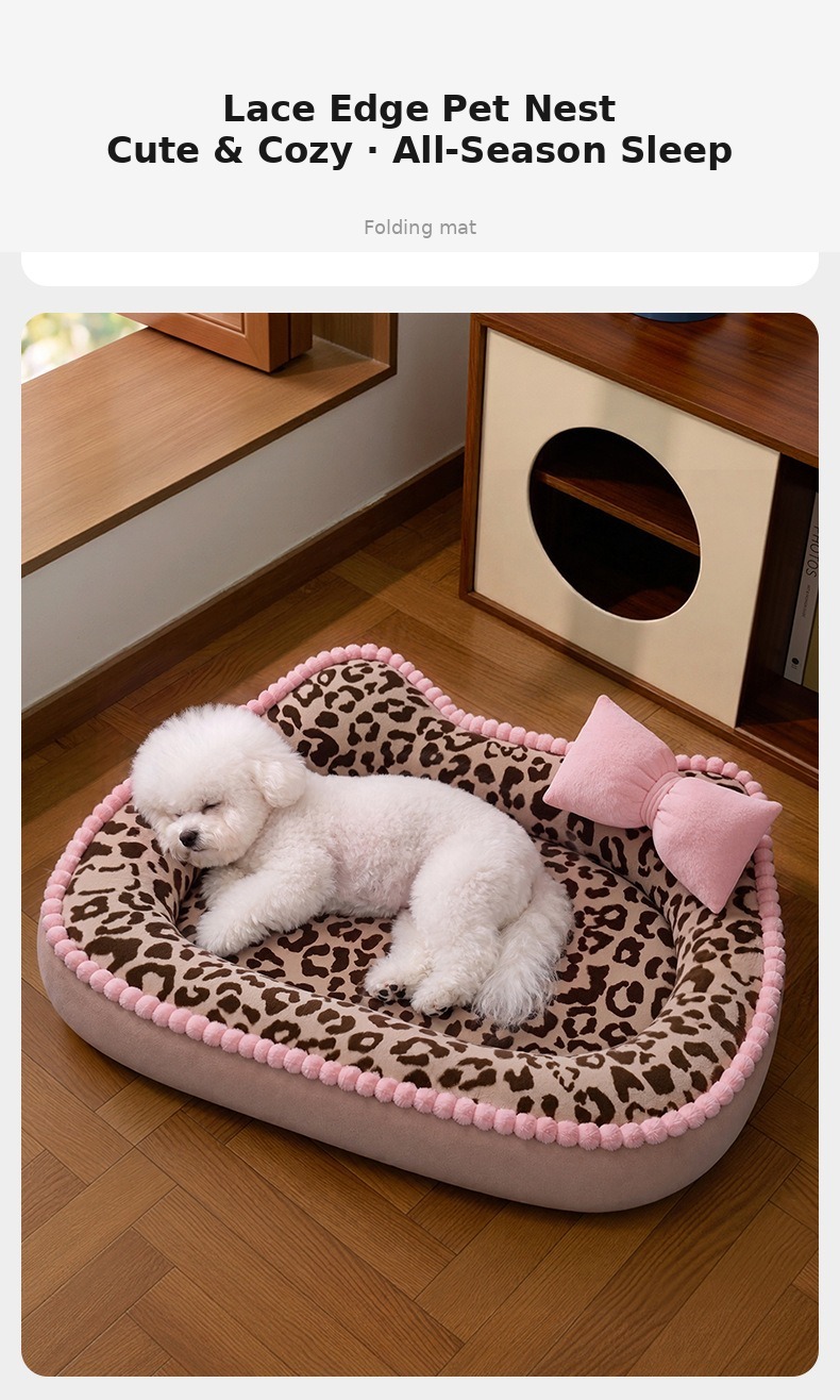 Mousse Sea-Salt Blue Leopard Pet Nest Mat — Mat Only - Image 7