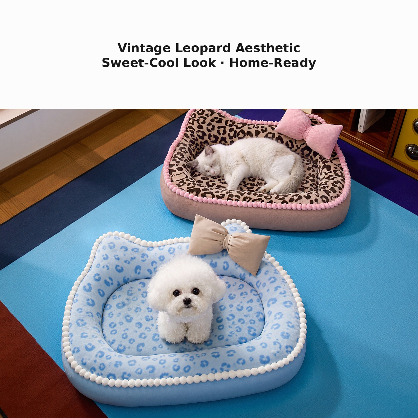 Mousse Sea-Salt Blue Leopard Pet Nest Mat — Mat Only - Image 4