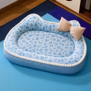 Mousse Sea-Salt Blue Leopard Pet Nest Mat — Mat Only