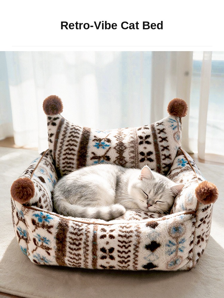 Fair Isle Caramel Sea Salt Sofa Pet Bed — Fixed Cover - Image 7