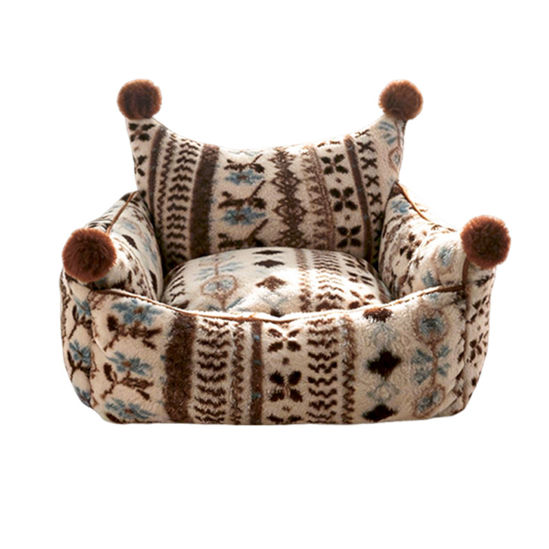 Fair Isle Caramel Sea Salt Sofa Pet Bed — Fixed Cover - Image 5